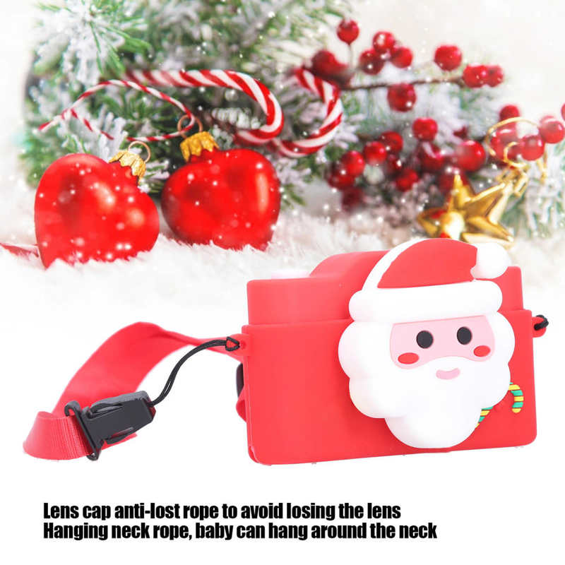 Kids Camera Santa Claus Video Dual Camera Music Cartoon USB Rechargeable Camera Christmas