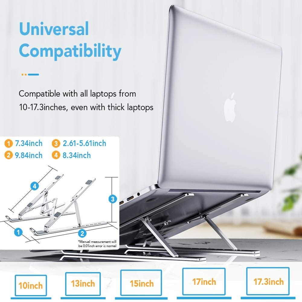Laptop Stand Aluminium Opvouwbare Draagbare Notebook Houder Voor Xiaomi Huawei Macbook Air Pro Lenovo Dell Hp 13 Ondersteuning Accessoires