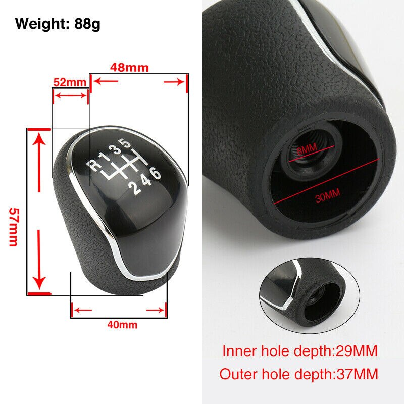 6 Speed Manual Stick Gear Shift Knob for Hyundai IX35 Car Lever Shifter Head Handball Gear Shift Knob