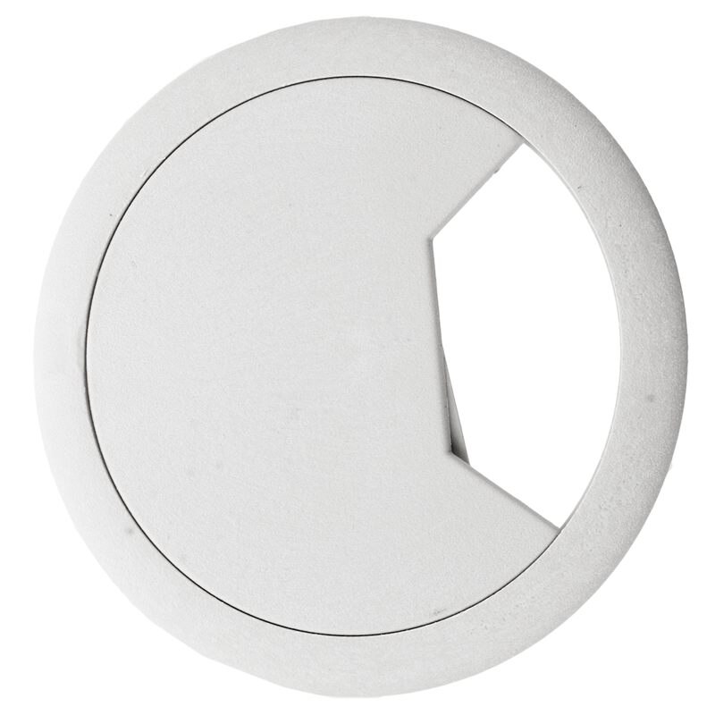 - 10 stk hjemmekontor skrivebord bord computer 60mm kabel ledning gennemføring hul grå