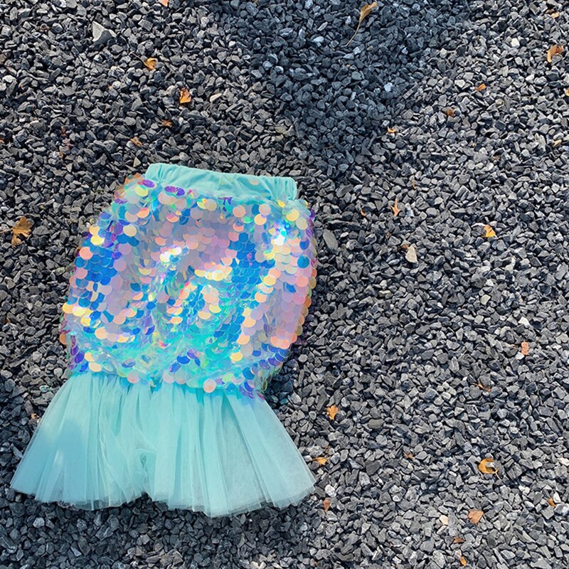 Spring Summer Children Kids Girls Mermaid Sequins Princess Tulle Skirt Clothing
