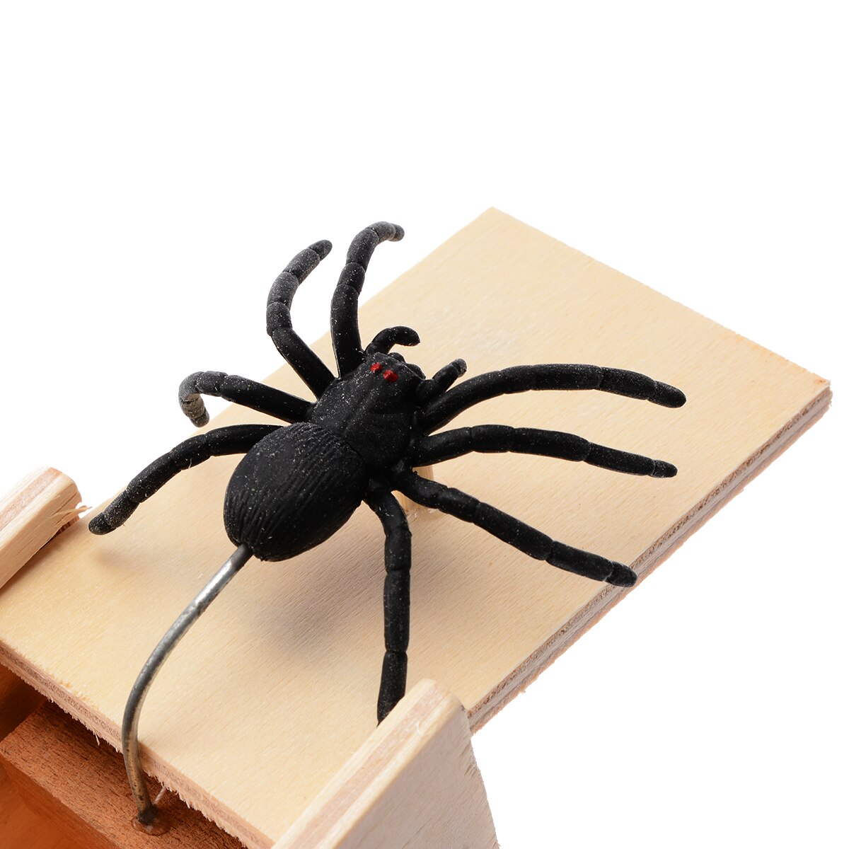 Broma de Halloween de miedo araña caja gracioso broma caja de madera Prop tonto día de miedo de niño chico juguete Festival truco a Favor