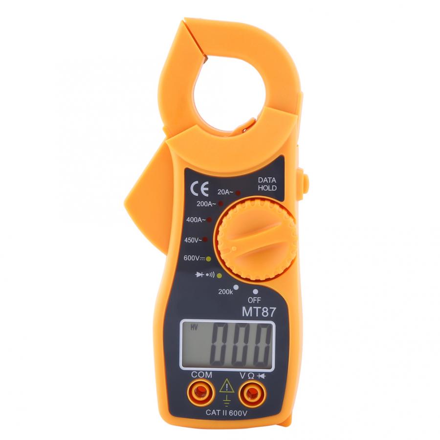 Digital Clamp Meter Multimeter AC DC Voltmeter Auto Range Volt Ohm Amp Tester US Test Lead