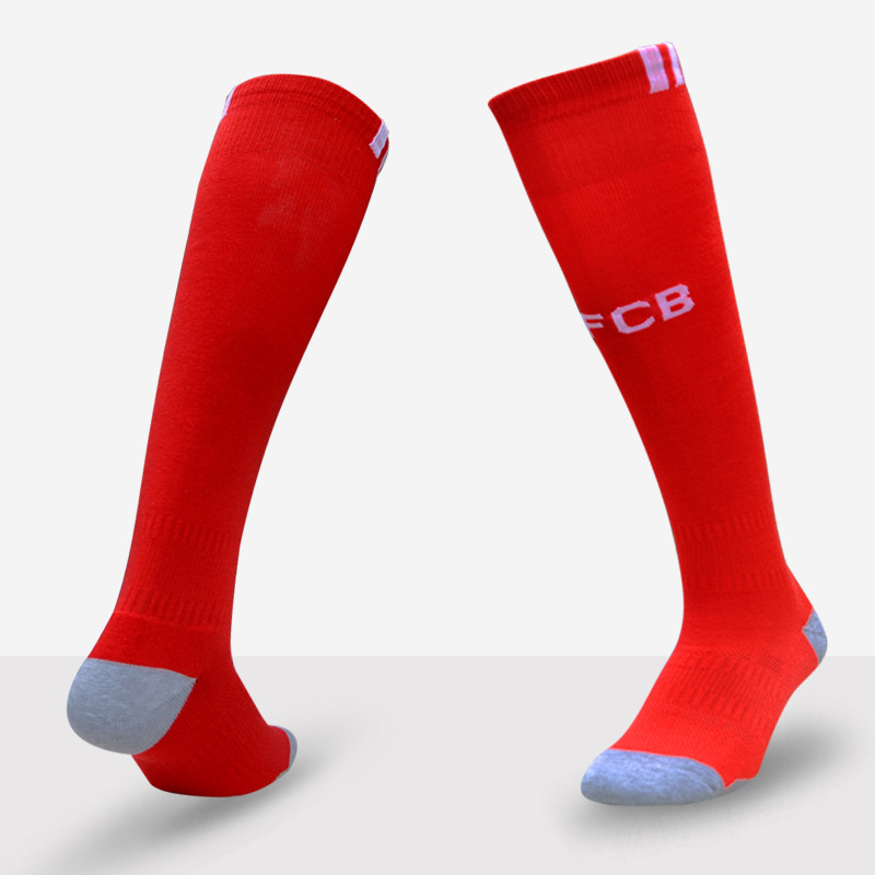 Voetbal Sokken Voetbal Dikke Warme Sokken Knie Hoge Trein Lange Kous Sport Kid Volwassen Sokken: Red 2 / Kid