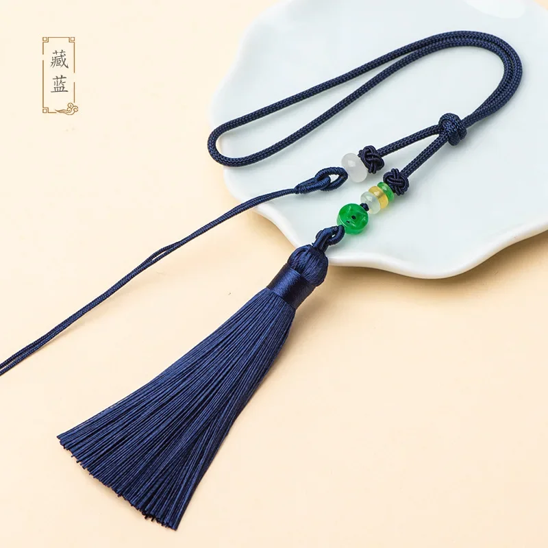 Hermosas borlas, flecos de hilo de poliéster, colgantes decorativos, adornos artesanales, llavero DIY, accesorios de cortina: Verde militar