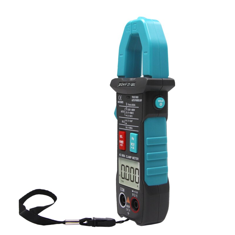 ZOYI ZT-QB3 Digital Smart Clamp Meter AC 600A Multimeter 4000 Counts True RMS Capacitance DC/AC Voltmeter Automatic Range