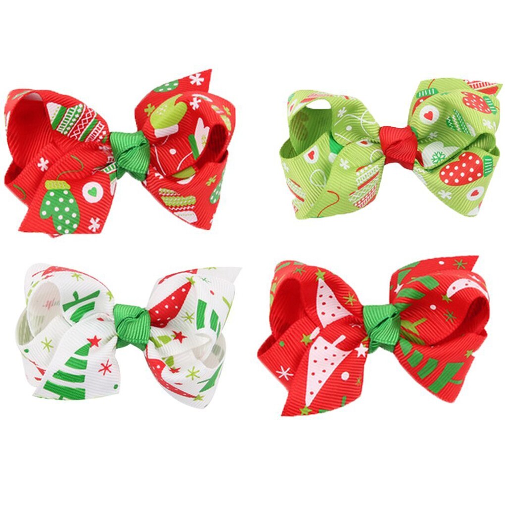 8 sztuk małych dzieci niemowlę dziewczynka ozdoby świąteczne Bowknot szpilka stroik