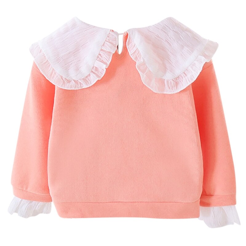 Korean Foreign Style Girls' Print Long Sleeve Top And Sweater Soft cotton T-shirts Tops Clothes Suitable For Playing Outside