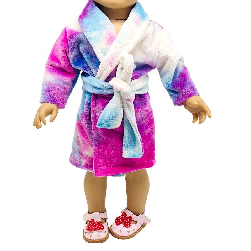 Ajustement 18 pouces 43cm né bébé américain poupée vêtements fille poupée couleur jaune pyjama jarretelle costume accessoires pour bébé