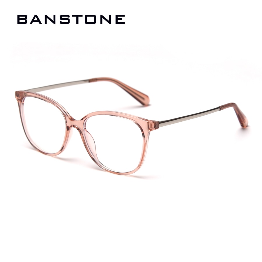 Banstone TR90 Vrouwen Brilmontuur Transparant Brilmontuur Bijziendheid Optische Vrouwelijke Brillen Frame Glazen Zonder Graden
