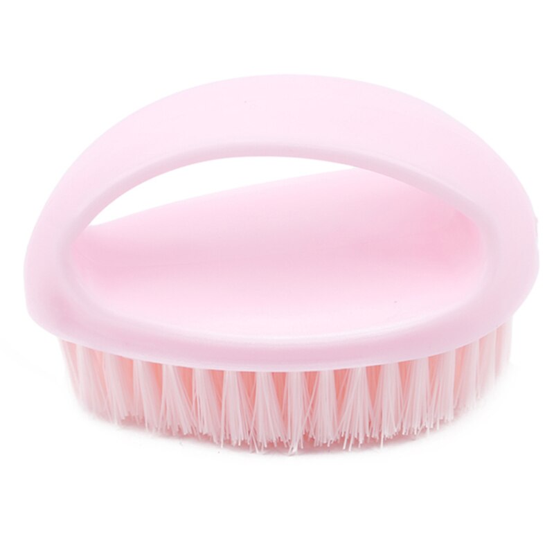 1Pcs Plastic Multifunctional Household Cleaning Brush Washing Brush Washing Brush With Handle Soft Fur Cleaning Brush: pink