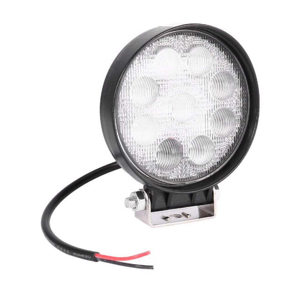 27W Auto Led Verlichting Waterdichte Ronde Vorm Auto Koplamp Met 9Pcs * 3W Leds Voor Boot tractor Truck Off-Road Auto 'S