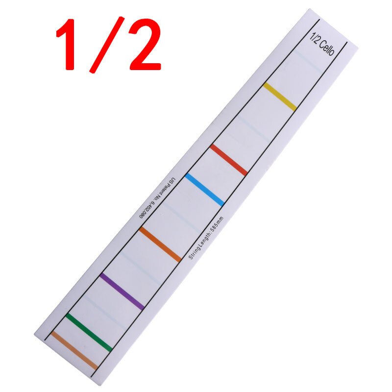 Pegatinas de diapasón para Cello, pegatinas de posición de paso, pegamento incoloro, pegatinas de escala de entrenamiento, 1 unidad