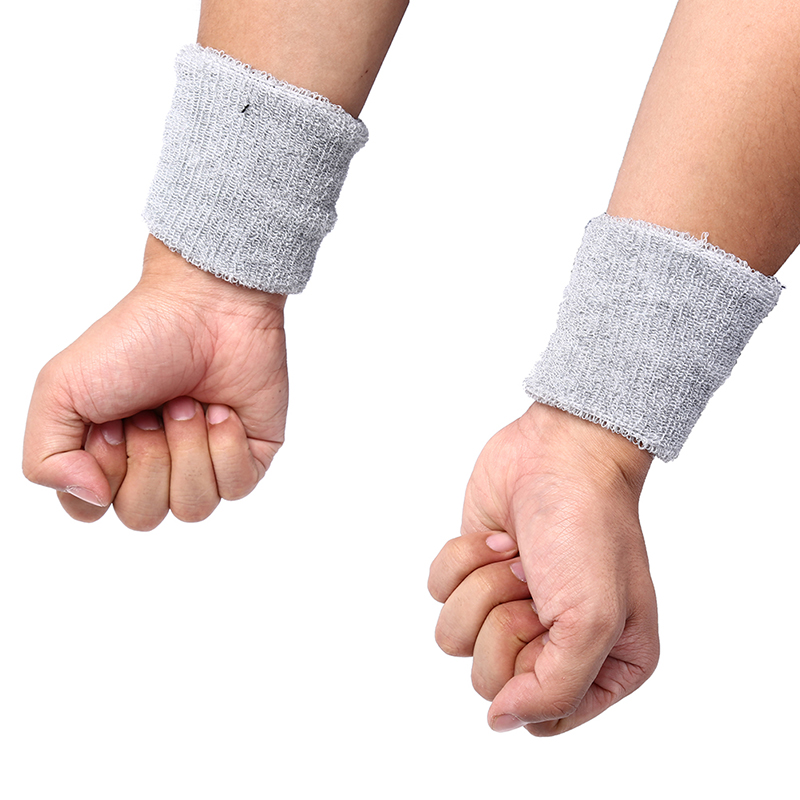 Bomull unisex sport svettband armband basket handledsskydd kör badminton basket stag frotté svettband