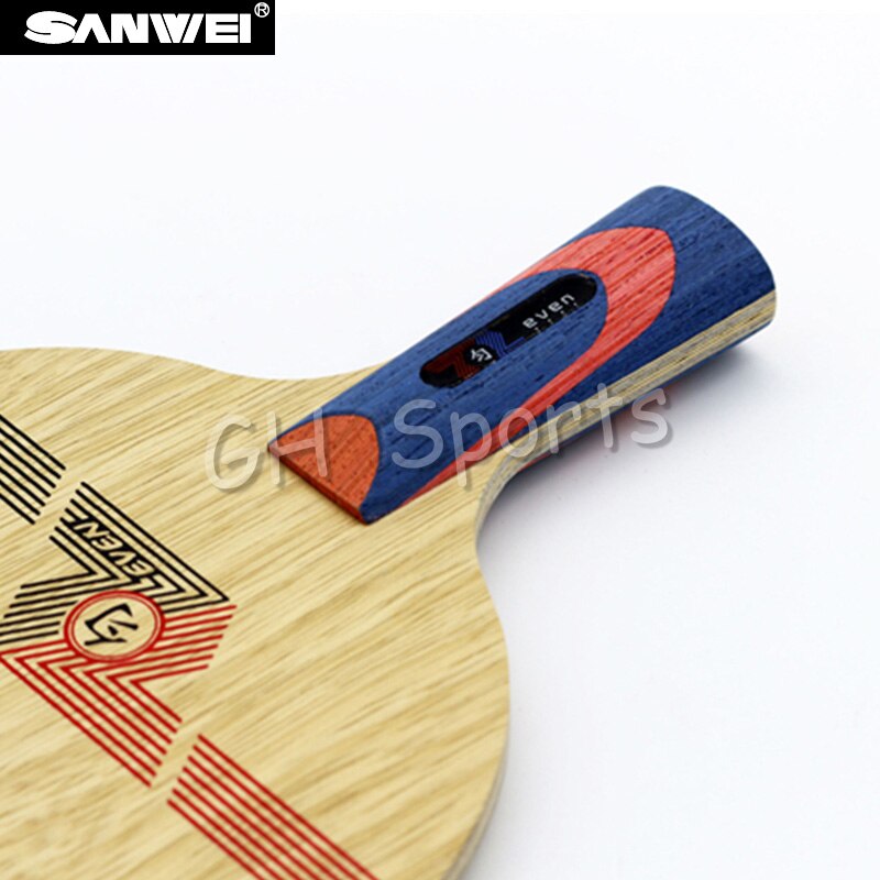 Sanwei hvid jævn (ved -1091)  bordtennis bladeracket ping pong bat padle