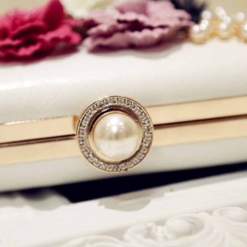 Luxus Handtaschen für Frauen Diamant Schulter Umhängetaschen Ketten Abend Klappen Damen Blume Kasten sperren Kupplung Geldbörse