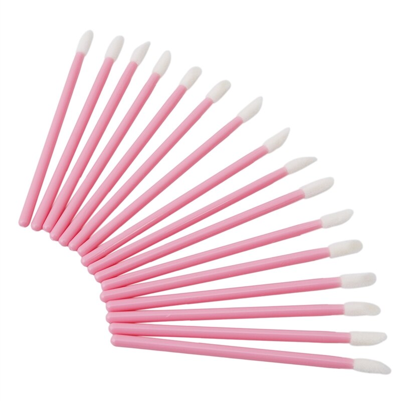 Disposable Lip Brush Stick Lip Gloss Rod Soft Cosmetic Brush Set Pink Makeup Brushes For Lip Beauty Tools Accessories 50Pcs