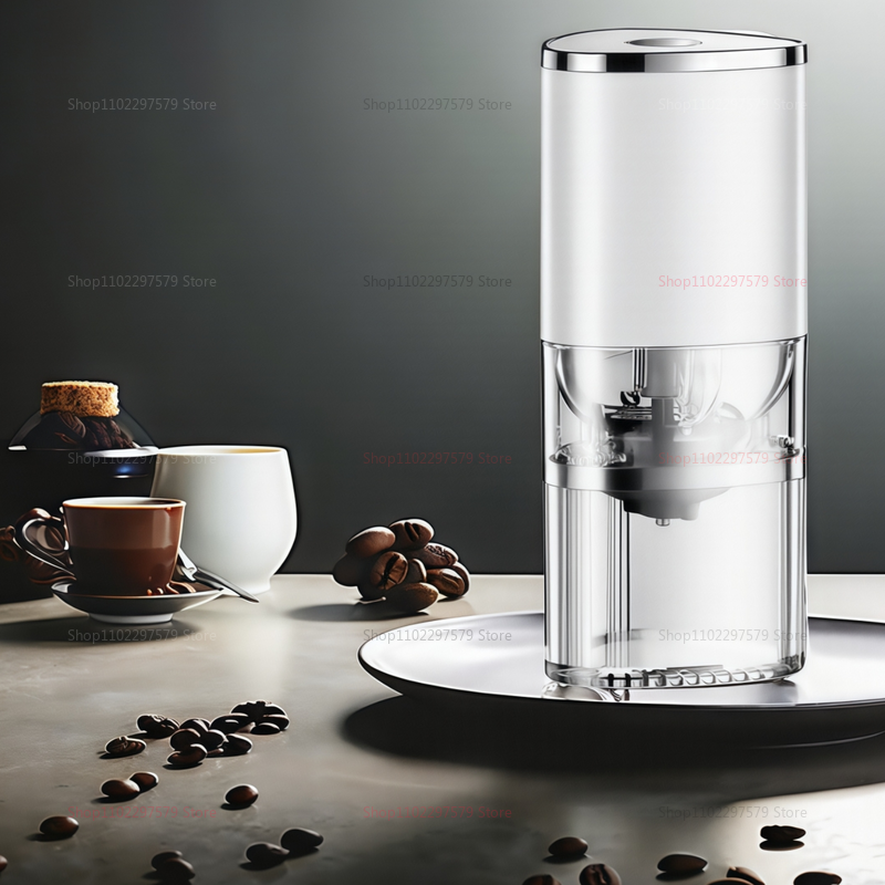 Bærbar elektrisk kaffekvern, usb-oppladbar, keramisk bønnepulveriserer, kaffekvern til hjemmekjøkkenet for fersk brygget kaffe.