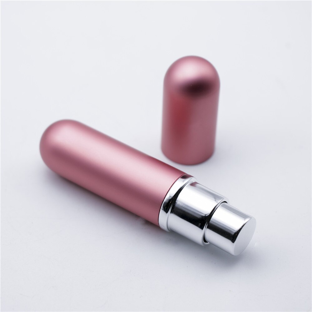 5ml Refillable Portable Traveler Aluminum Spray Atomizer Empty Perfume Bottle for Travel: Pink