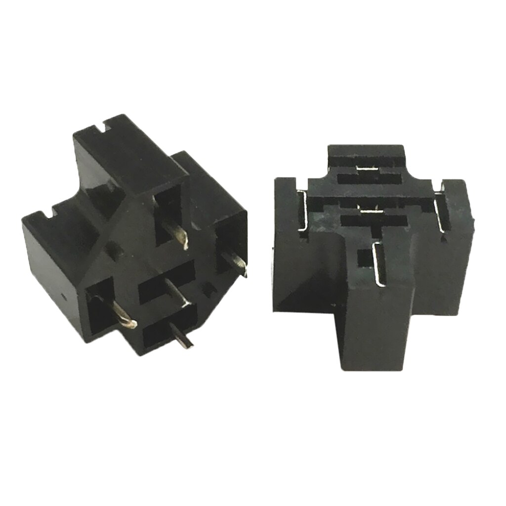 1 Pair 40A 5Pin SPDT PCB Board Mount Relay Socket Connector with Terminals