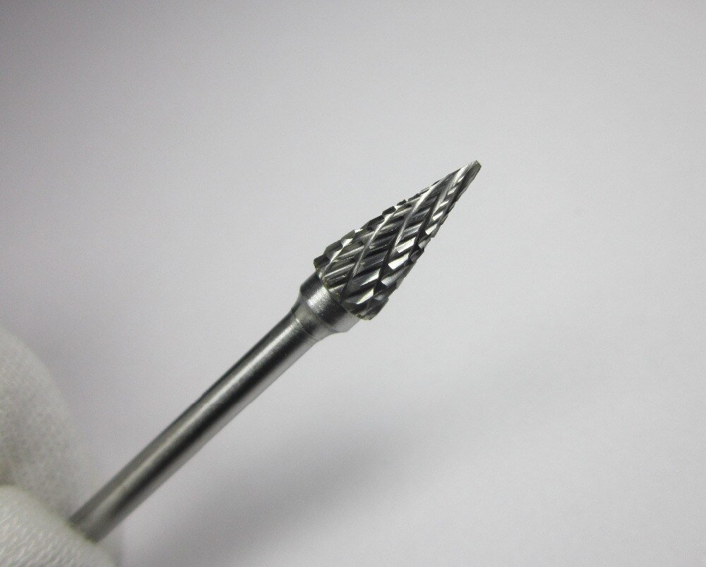 10 pièces tige 3mm tête 6mm carbure de tungstène fraises rotatives fichiers CNC moules accessoires pour le travail des métaux polissage meuleuse électrique