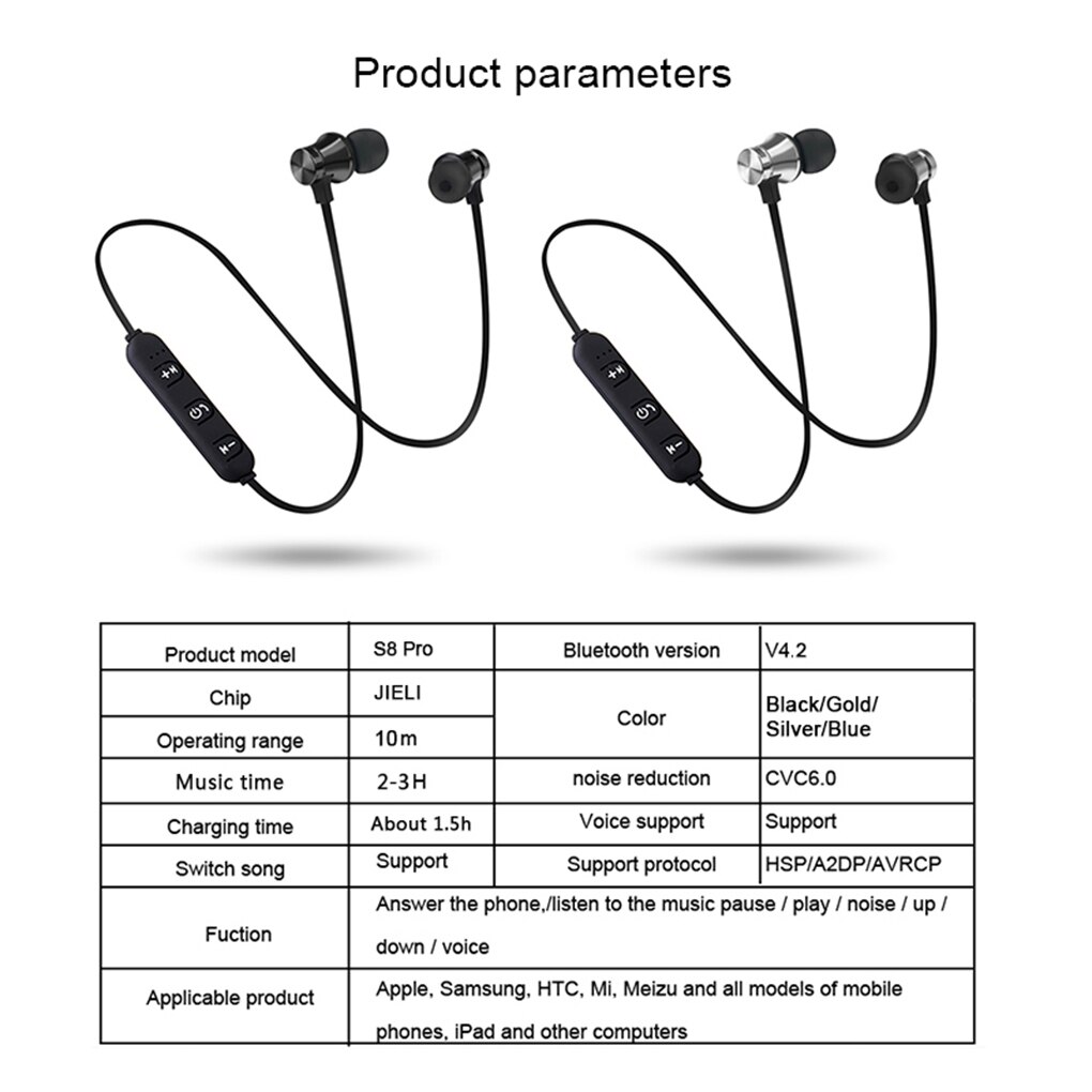 Magnetische Draadloze Bluetooth Oortelefoon XT11 Muziek Headset Telefoon Nekband Sport Oordopjes Oortelefoon Met Microfoon Voor Iphone Samsung Xiaomi