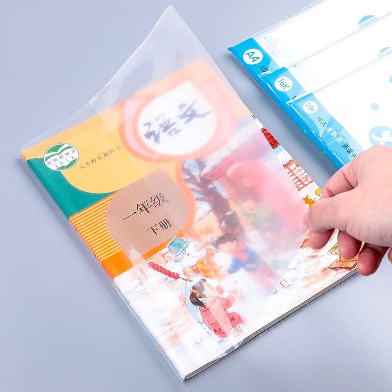 10 Stuks/partij Transparante Waterdichte Boek Cover Books Beschermhoes Voor School Kantoorbenodigdheden