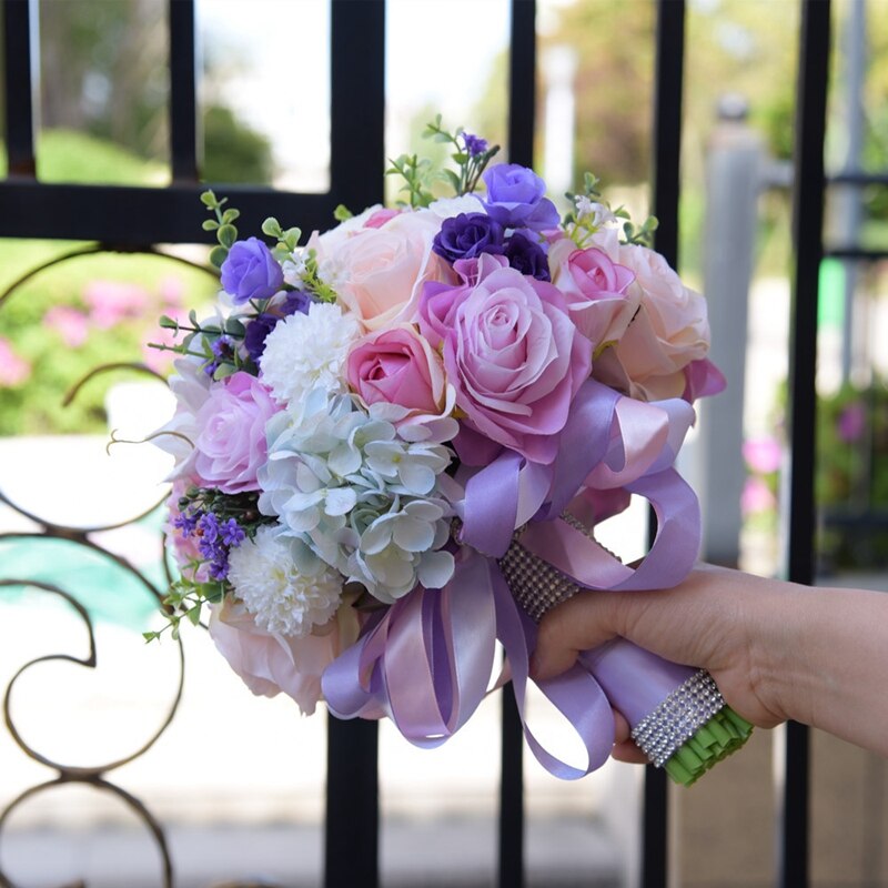 Rozen Bruidsboeket Bruidsmeisje Boeket Bruidsboeket Kunstbloemen Voor Wedding Party