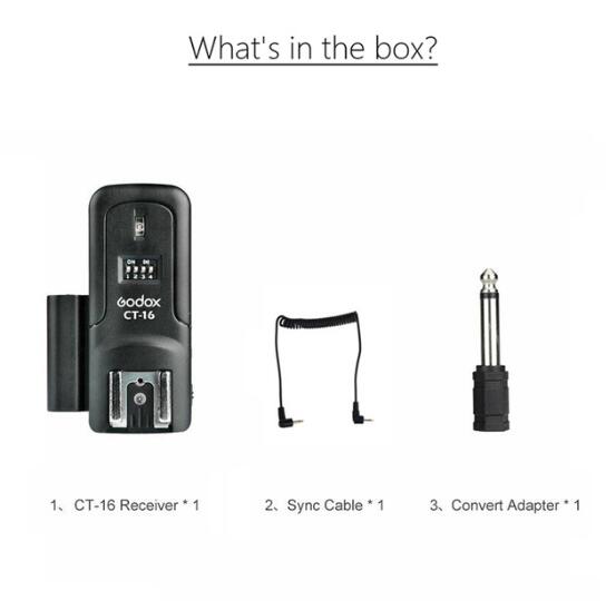 thumbnail image 2 of Godox CT-16 16-Channel Wireless Flash Trigger Transmitter & Receiver Set – 433MHz, Universal 2 of 4