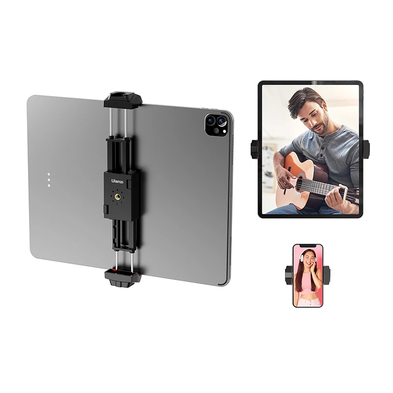 Ulanzi U-Pad II Universal Tablet Smartphone Tripod Mount for iPad Air Pro Mini with 1/4 Screw Cold Shoe for Microphone LED Light: ST-29