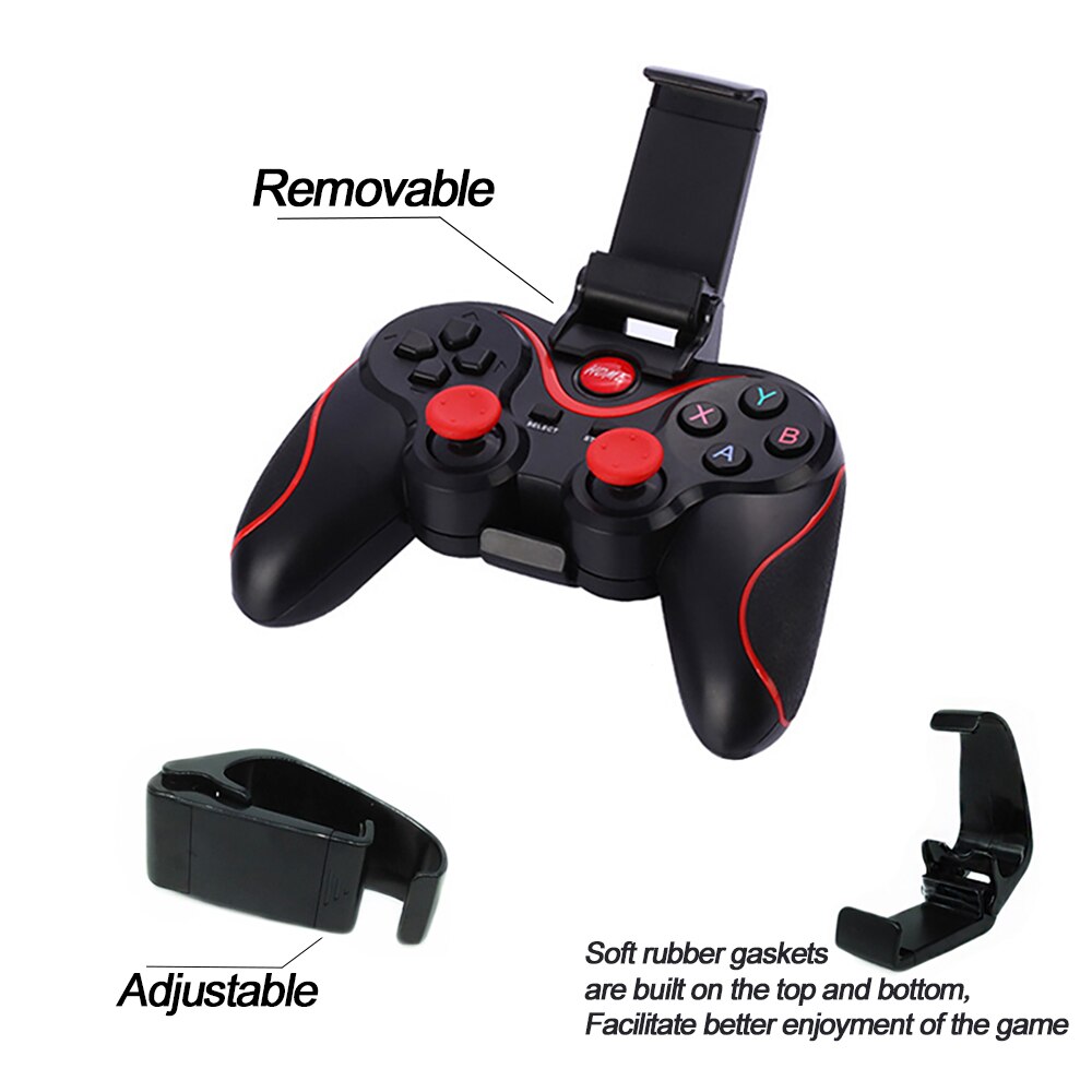 T3 X3 Gamepad inalámbrico Bluetooth para IOS Android teléfono móvil inalámbrico de la palanca de juego manejar para tableta TV caja titular