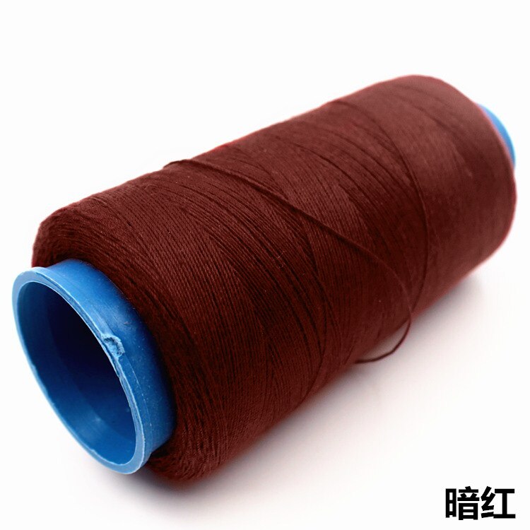 Polyester Three Thick Sewing Thread Jeans Thread Hand Stitching Canvas Coarse Cloth Denim Thread Sewing Machine Thread 20s/3: oxblood red