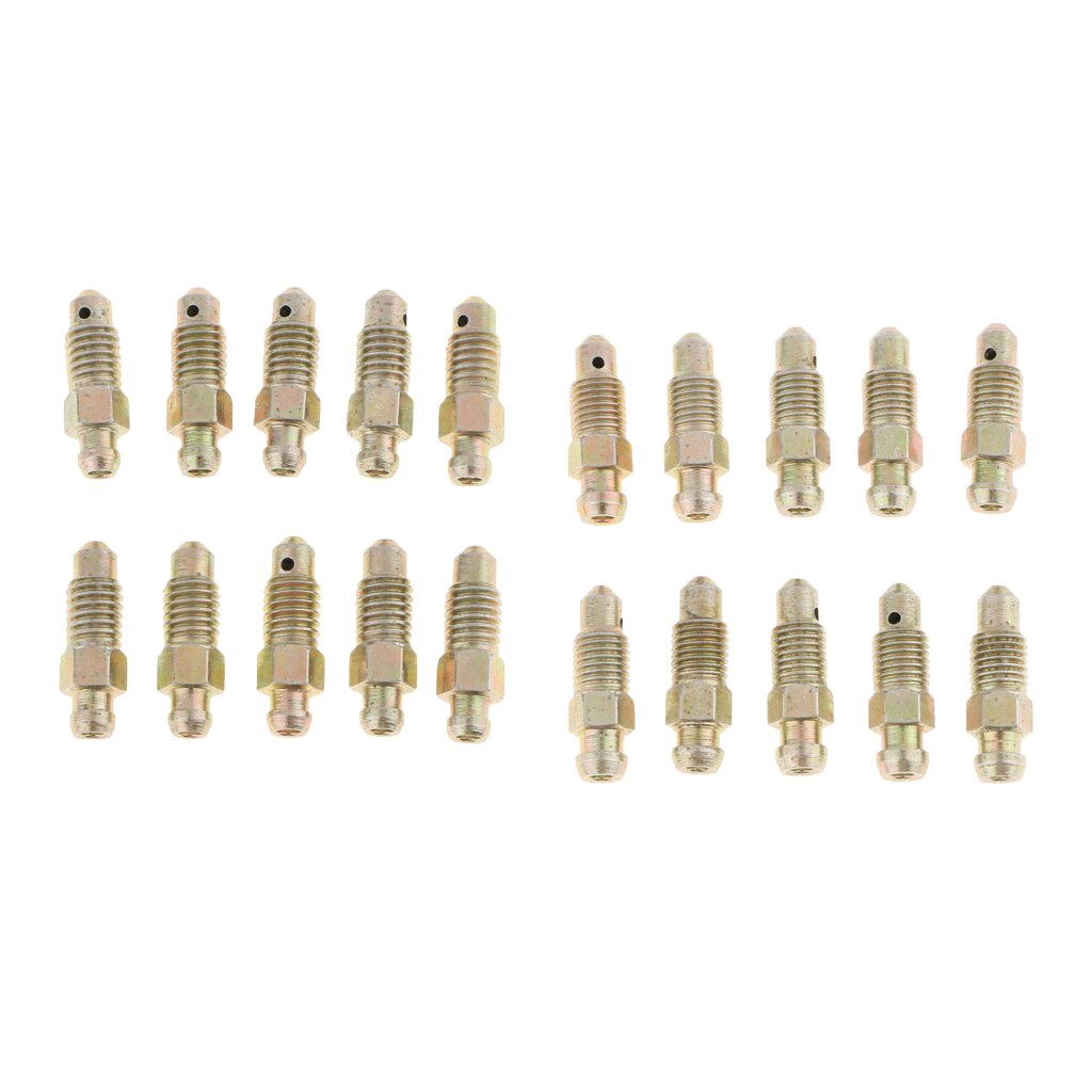 20 Pieces Car Front and Rear Brake Bleeder Screws Brake Bleeder Screws Resistant 25mm26mm