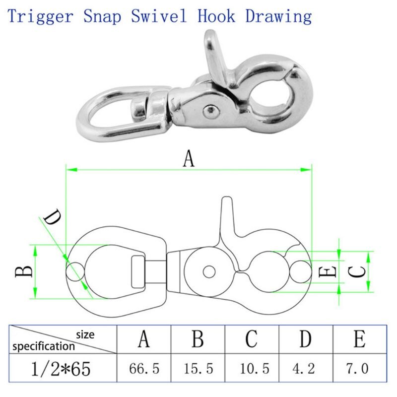 316 Rvs Webbing Bag Trigger Swivel Kreeft Sluitingen Clips Snap Haken Weave Paracord Lanyard Buckles