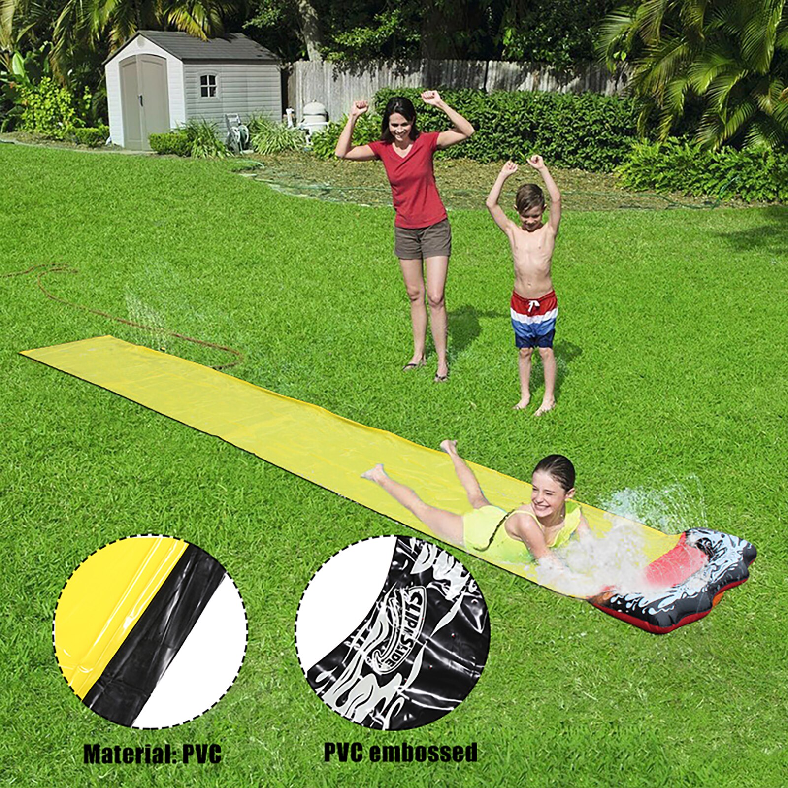 Opblaasbare Glijbanen Zwembaden Kids Games Center Achtertuin Water Gevuld Spray Slip Slides Voor Chidlren Zomer Outdoor Water Speelgoed