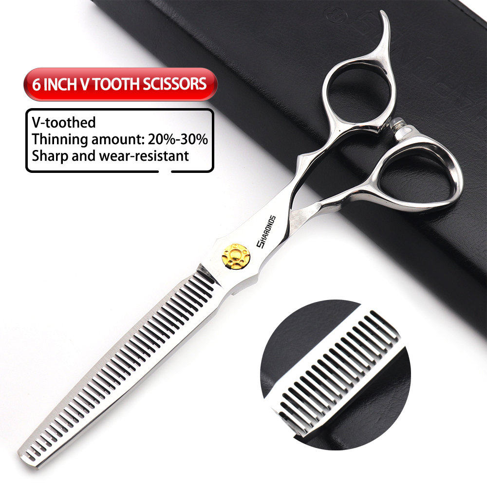 6/7 Inch Professionele Kapper Schaar Set 440C Japanse Staal Kappers Dunner Snijden Duitsland Haar Snijgereedschappen: Army Green