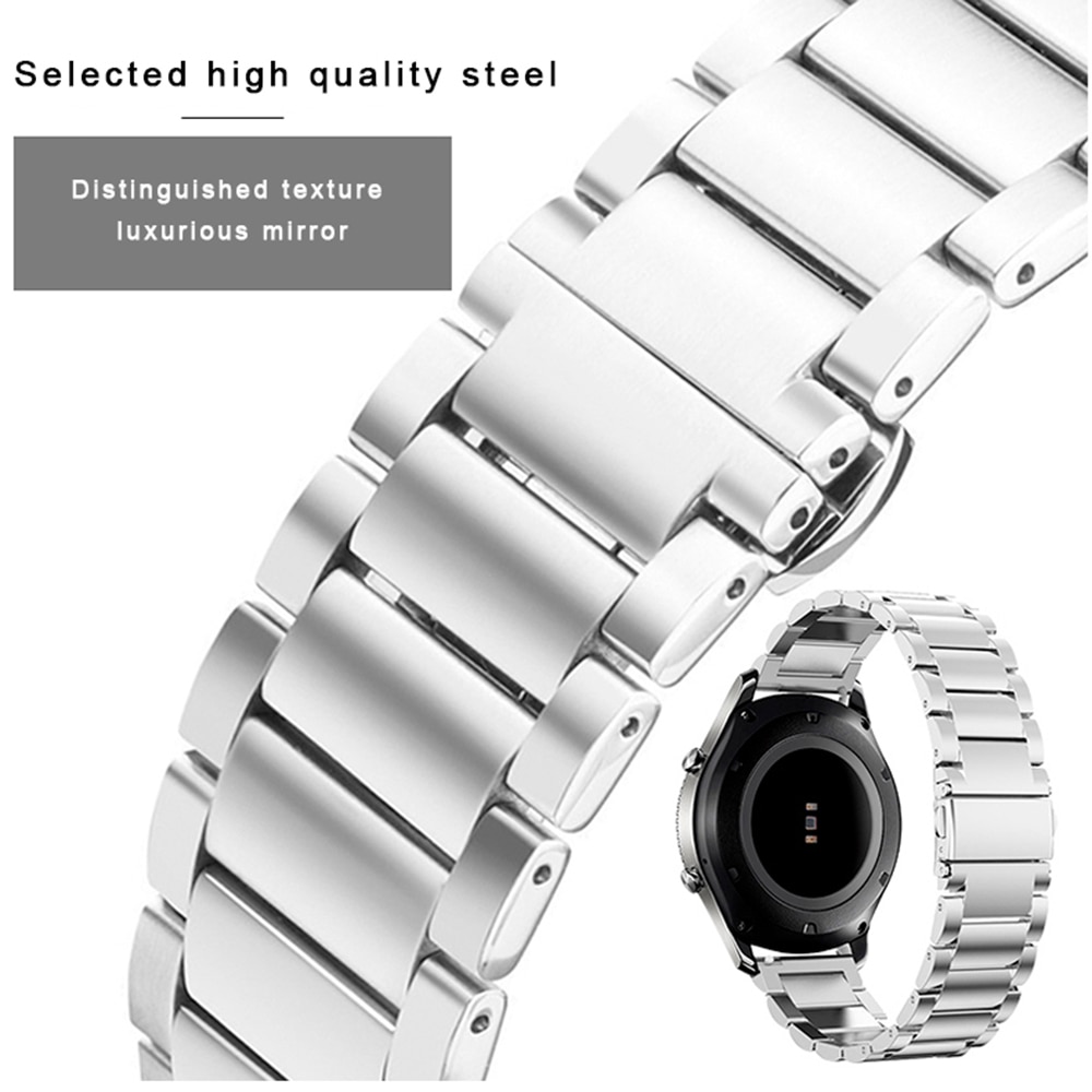 LEMFO Original Smart Watch Band For Huawei Watch GT Strap 22mm Stainless Steel Replacement Bracelet Business Wristband Men