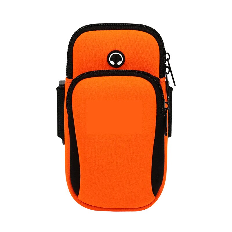 Sports Armband Case For IPhone X 8 7 Universal Waterproof Wrist Running Sport Arm Band With Key Holder For Xiaomi 6 Inch Phone: orange