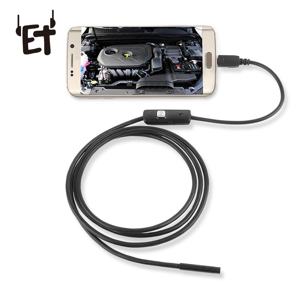 ET IP67 Wasserdichte USB Endoskop Kamera mit 2m Magnet Draht 720P HD 6 Führte Inspektion Endoskop Camcorder für Android Handys