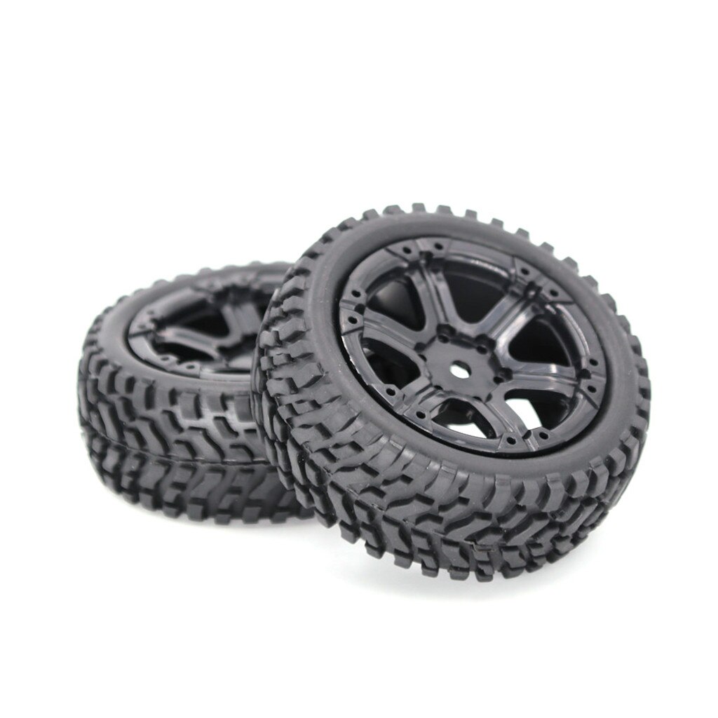 2PCS Car Tire Rubber Wheel Tyre 75mm For 1:16 RC Rock Crawler Buggy Car Truck Accessories Durable tire Firm