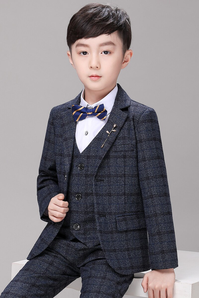Nimble Boys Suits for Weddings Solid Navy Blue Boys Wedding Suit Formal Suit for Boy Kids Wedding Suits Blazer Boy