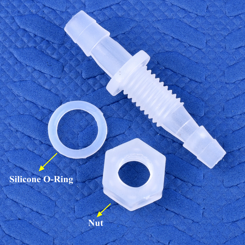 5 ~ 200 pz M6 ~ M10 a 3 ~ 8mm PP pagoda connettore diretto dado o-squillare in silicone giardino irrigazione acquario serbatoio pompa aria giunto tubo