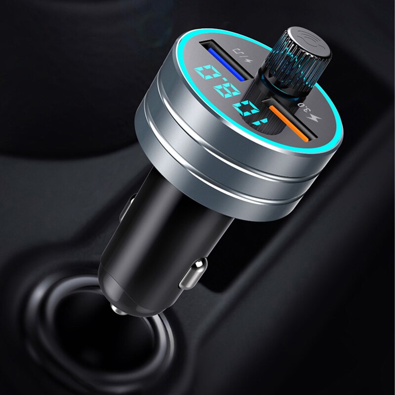 Onever Dual Usb Auto Mp3 Speler Bluetooth Fm-zender Ontvanger Auto Usb Lader Multifunctionele Auto-oplader Met Zachte Led Licht
