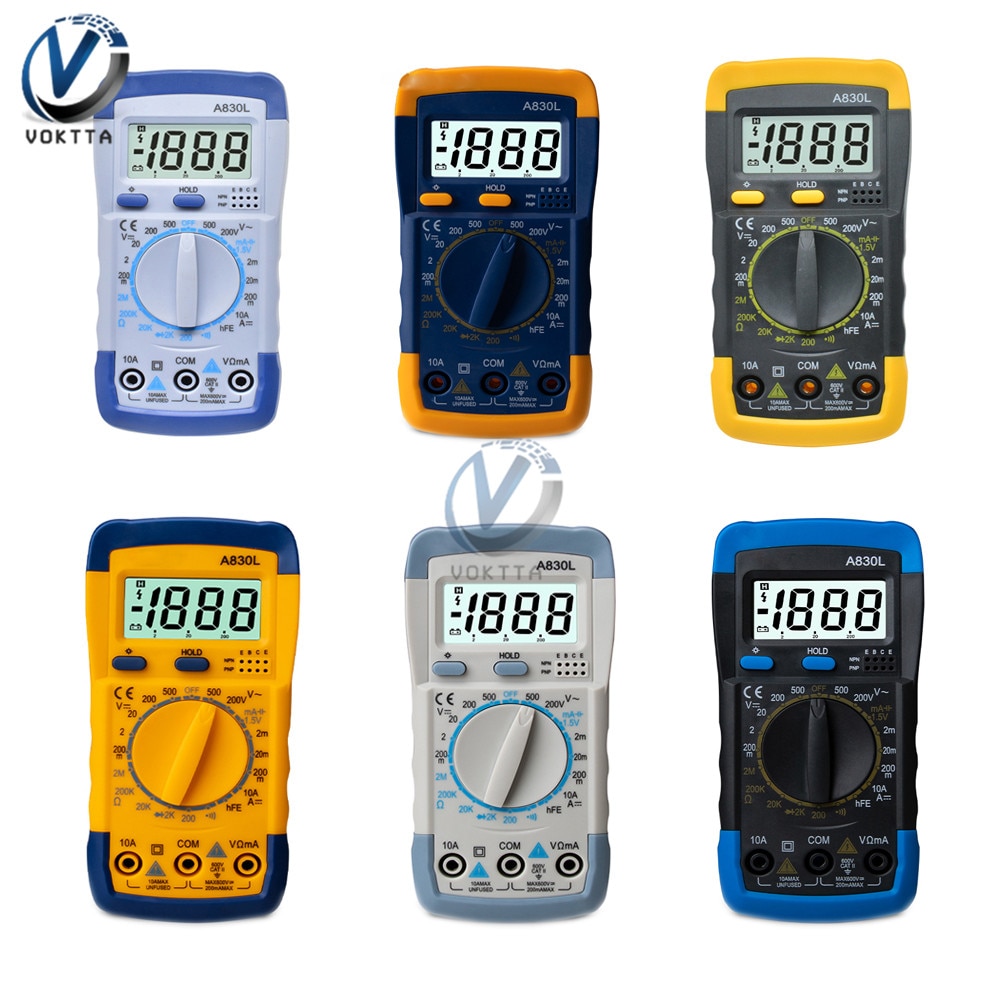 A830L Digitale Lcd Multimeter Draagbare Handheld Ac Dc Voltage Diode Freguency Multitester Voltmeter Amperemeter Tester Gereedschap