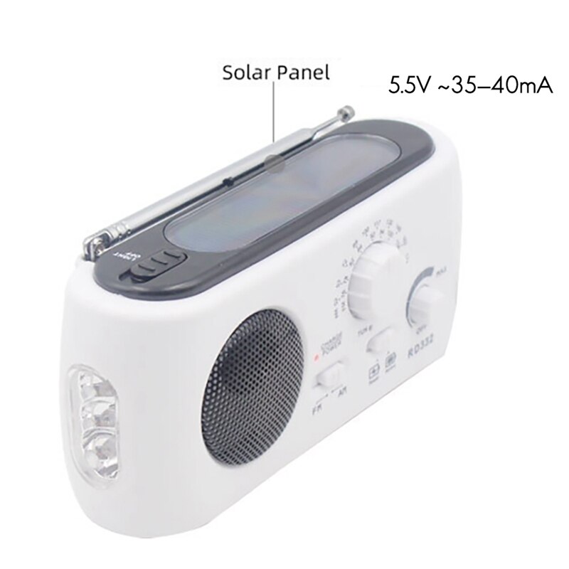 Multifunctional Hand Crank Generator Radio LED Flashlight Emergency Hand Radio