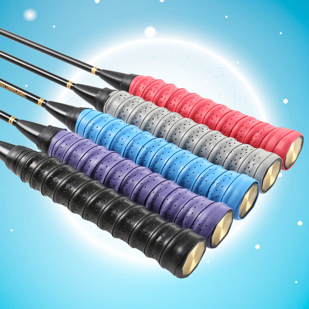 10 stücke Tennis Badminton Schläger Griff Band Anti Schläger Griff wickeln über Band für Sport Angelrute springen Seil (gelegentliche farbe)