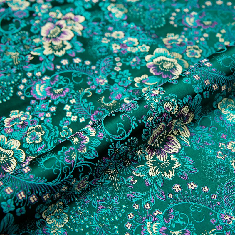 Brocade pattern garment fabric satin jacquard fabrics for sewing cheongsam diy patchwork garmen: molv