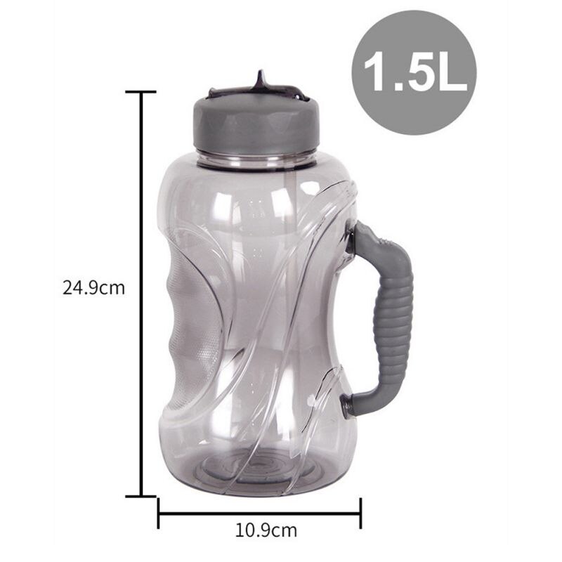 1.5L hervidor de agua de gran capacidad de viaje taza de beber Fitness Camping hervidor 68L