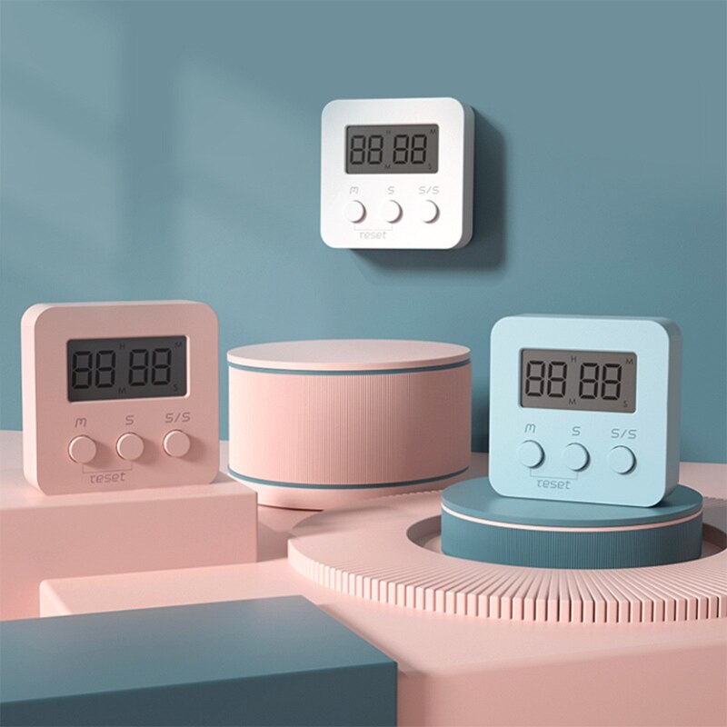 Minimalist Square Digital Kitchen Timer Countdown Time Management Alarm Clock