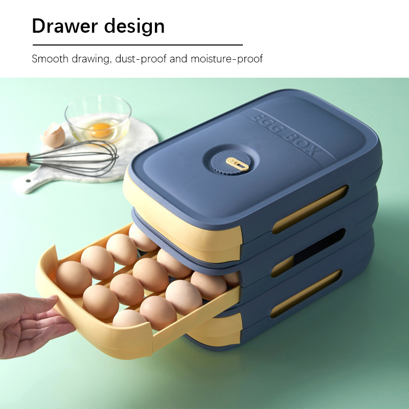 Drawer Type Egg Storage Box Refrigerator Kitchen Organizer Home Organizers Airtight Containers for Food & Organization Boxes